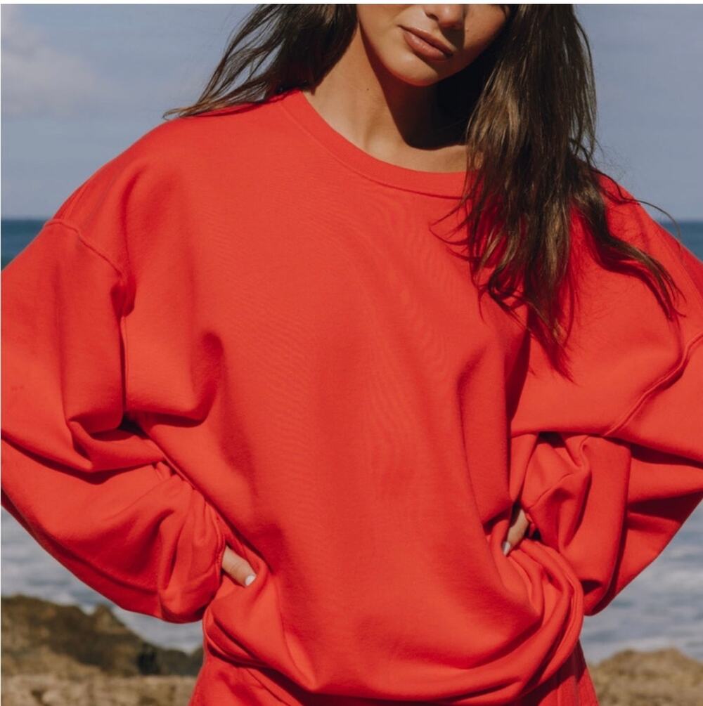 Daily Drills crewneck sweatshirt mens/womens unisex red size medium/large